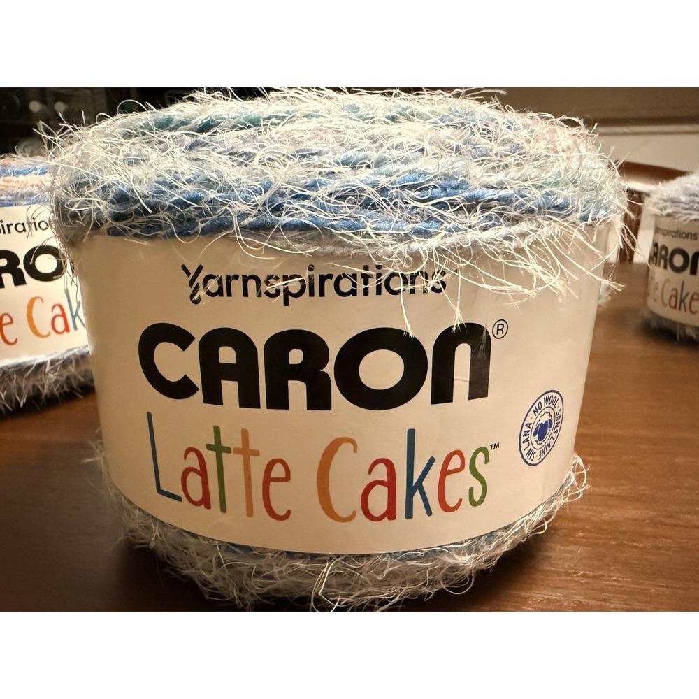 Yarnspirations Caron Latte Cakes Horizon Blue 3 Balls No Contrast